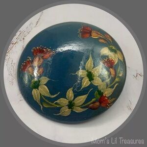 Painting Wood Signed H Cunningham Flannel Flowers Australia 1999 Brooch